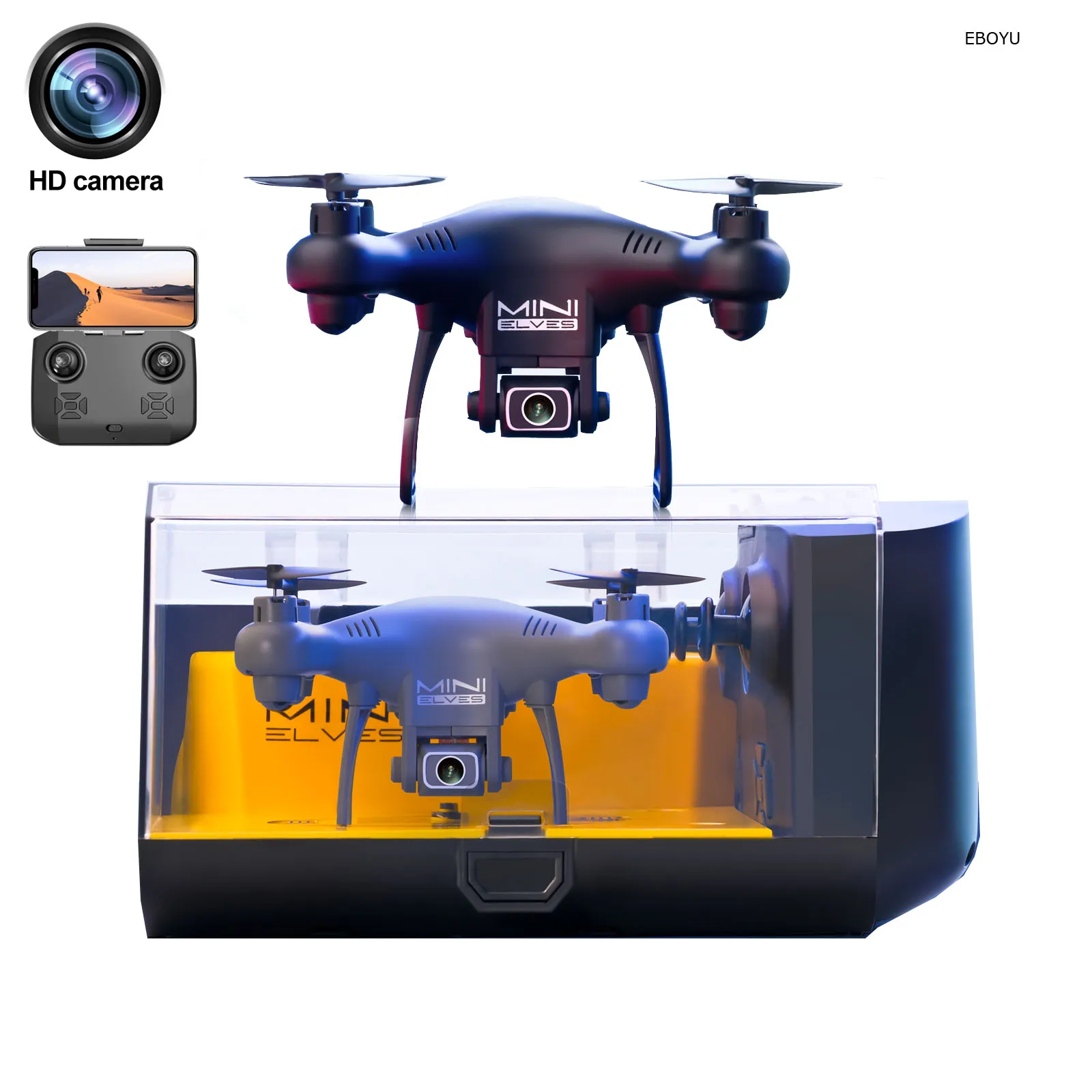 Eboyu KY908 Mini Nano Rc Drone Wi Fi Fpv 4K Hd Camera Gift Portable Pocket - $43.43+