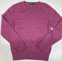Eddie Bauer Knit Sweater Sz Large Angora Blend Pink Pullover Long Sleeve... - $20.79