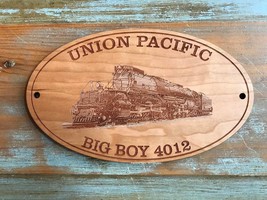 UNION PACIFIC RAILROAD 4012 -  Engraved Wooden Sign, Gifts for Dad, Gran... - £39.96 GBP