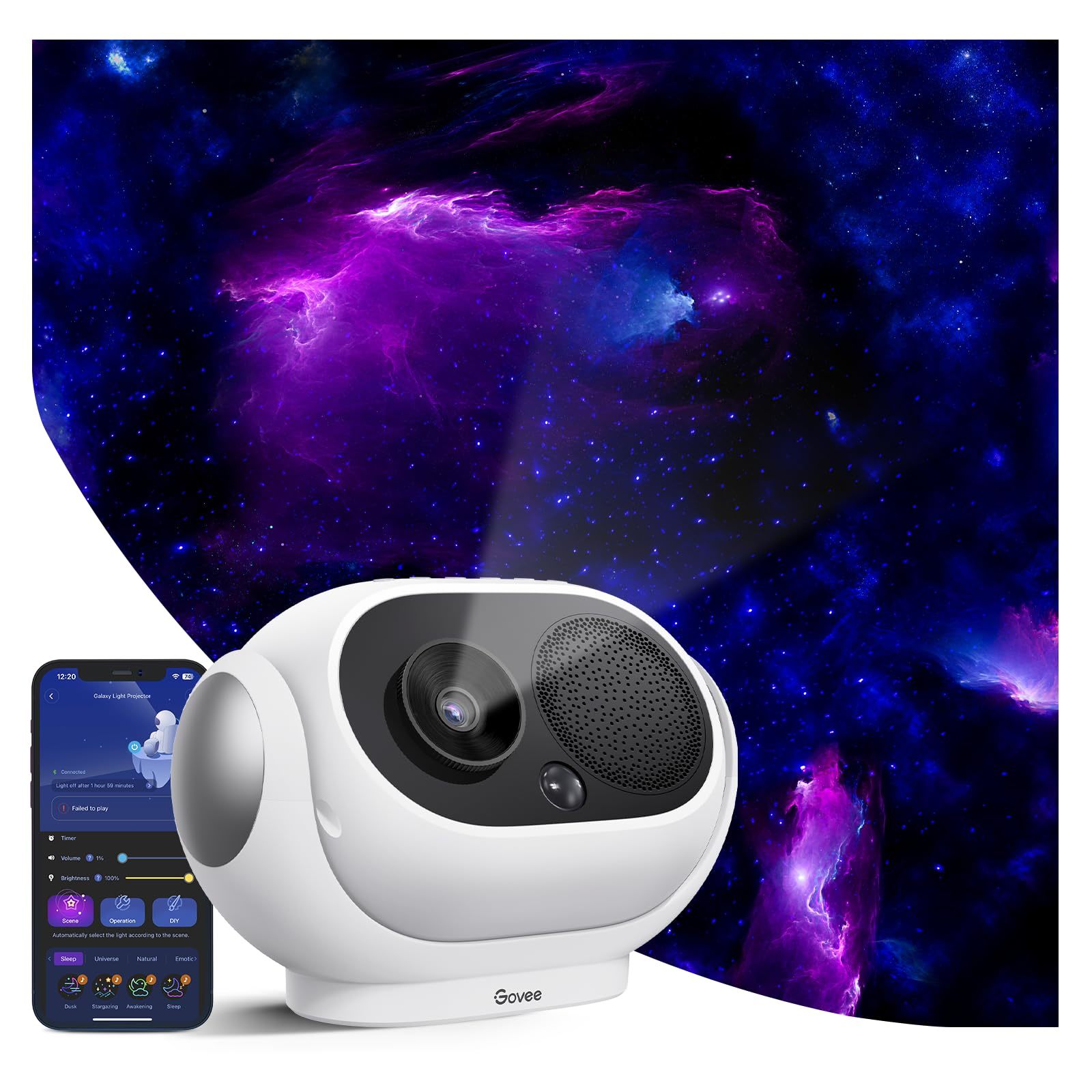 Govee Star Projector, Star Light with 8 Replaceable Discs, 38 Scene Modes, Blue