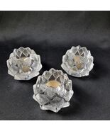 (3) Orrefors Crystal Firefly Candle Holder Votive Light Artichoke Pineco... - €26,64 EUR