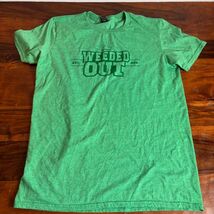 Weeded Out Denver CO Graphic T-Shirt Mens Medium Green Heathered Tee - $15.84