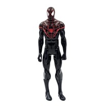 Marvel Titan Hero Series Ultimate Spider-Man Miles Morales 12&quot; Figure Black Suit - £7.88 GBP