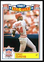 Cincinnati Reds Eric Davis 1988 Topps Glossy All Star Baseball Card #17 nr mt ! - £0.39 GBP