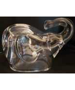 Lead Crystal Elephant Coin Piggy Bank Made Czech Republic Trunk Up Means... - £55.18 GBP
