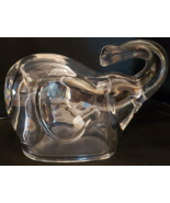 Lead Crystal Elephant Coin Piggy Bank Made Czech Republic Trunk Up Means... - €59,52 EUR