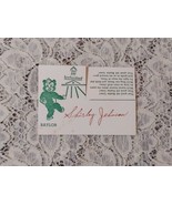 Vintage Baylor Ephemera Place Card With Baylor Bear 1940s 1950s Baylor C... - £9.60 GBP