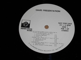 Private Stock Sales Presentation Record Vinyl Album Various Artists Promo - $79.99