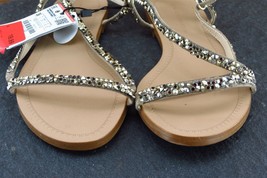 Zara Basic Sz 6 M Brown Strappy Synthetic Women Sandals - £15.53 GBP