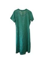 Green Embroidered Short Sleeve Kaftan - $19.25