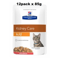 Hills Prescription Diet Cat K/D Kidney Care with salmon 12 x 85g - $64.99