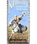 1973 NEBRASKA Official Highway Map/ Travel Guide - 27&quot; x 36&quot; - Buffalo B... - $170.16 MXN