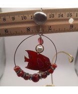 Red tropical fish homemade pottery clip-on charm - mbarnes productions - $9.85 CAD