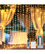 300 LED Curtain String Lights, 9.8 FT Hanging Fairy Lights with Remote, ... - $28.16 CAD