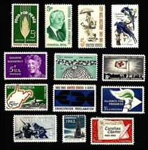 1963 Year Set of 13 Commemorative Stamps Mint NH - Stuart Katz - $5.50