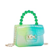 Gel Bag Summer Lipstick Pack Ladies Handbag Bags Colorful Beads Handbags Women - £24.58 GBP