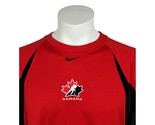Nike Mens XL Team Canada Swoosh Hockey Long Sleeve Red and Black Sweater - £30.16 GBP