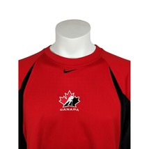 Nike Mens XL Team Canada Swoosh Hockey Long Sleeve Red and Black Sweater - £29.21 GBP