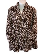 Ariat Women&#39;s cowgirl Animal Print Fleece 1/4 Zip Pullover Jacket - Size... - $27.78