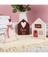 COCHIE Valentine&#39;s Day House Tiered Tray Decorations Indoor, Love Lives ... - £12.12 GBP