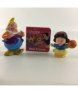Disney Snow White Seven Dwarfs New Friends Mini Board Book Doc Figures Lot - $20.10 CAD