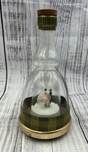 Vintage Musical Bottle Glass Liquor Decanter with Dancing Couple Japan - $83.99