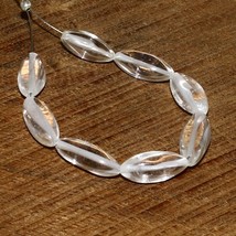 Crystal Quartz Smooth Marquise Beads Briolette Natural Loose Gemstone Je... - $3.11