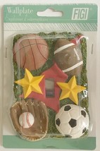 Football Soccer Baseball All-Star Switch Plate Cover Single Toggle Resin... - $19.57