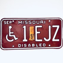 1997 United States Missouri Base Disabled License Plate 1 EJZ - $25.73