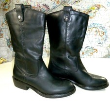 Black Leather Fur lined Jessie Boots Kate Preston Womens Size 7M - £55.94 GBP