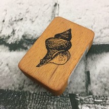 Vintage Seashell Rubber Stamp 1.5X2.25” Wood Mounted By Comotion  - £6.30 GBP
