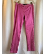 Vtg Ralph Lauren black label Sz 4 Hot Pink Pants Cotton Stretch - $24.74