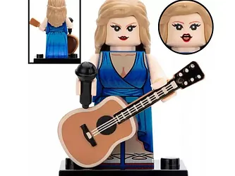 PLTOYS Taylor Swift Eras Tour Singer Blue Outfit  Exclusive Minifigure - £4.84 GBP