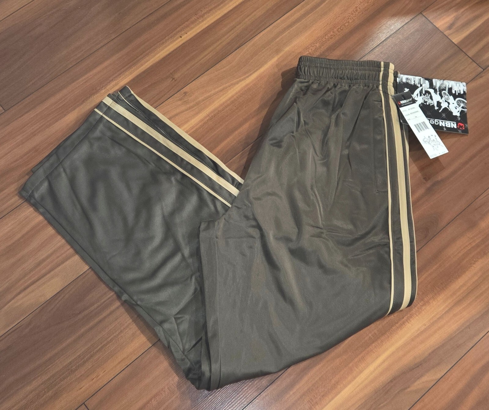 NBN Gear Mocha/Khaki Active Drawstring Sweatpants Men Size M. NEW AP-5005KG - £14.78 GBP