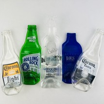 Americana Folk Art Melted Glass Bottle Beer Spirits Barware Collectible YOU PICK - $5.99