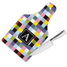 Squares : Gift Cutting Board Colorful Patterned Elegant Modern Abstract Pattern  - £22.79 GBP+