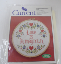 Current &quot;Love is Homegrown&quot; Sampler Counted Cross Stitch ©1984 #7086-5 N... - $9.90