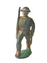 Barclay Manoil Army Men Toy Soldier Cast Iron Metal 1930s Figure Marching Rifle - $39.55