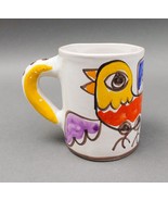 Desimone Italy 65 Signed Vintage MCM Hand Painted Bird Art Pottery Cup Mug - £157.26 GBP