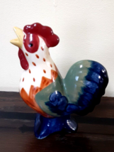 Vintage curative porcelain cockerel a inscription at the bottom of the figurine - £15.81 GBP