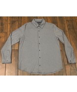 Vince Light Gray Long Sleeve 100% Pima Cotton Button-Down Shirt Size L NVOT - $55.46 CAD