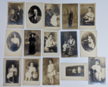 Antique Early 1900&#39;s Photo Post Cards of Woman Man Child Assorted Lot of 15 - £24.38 GBP