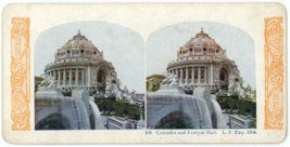 1904 Color Stereoview 108 Cascades and Festival Hall Louisiana Purchase ... - $9.49