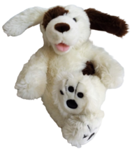 Build a Bear Brown White Dog 17&quot; Plush Wire Ears Shaggy Stuffed Animal Toy BABW - £12.32 GBP