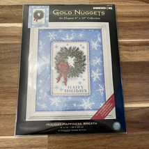 Dimensions Gold Nuggets Holiday Happiness Wreath Counted Cross Stitch Kit 8719 - £15.12 GBP