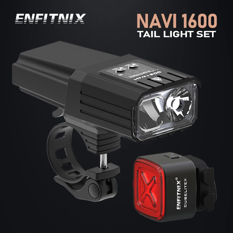 Enfitnix Navi 1600 Smart Headlights MTB Road Bicycle Light USB Charging - £108.57 GBP+