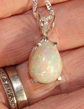  Tunning Welo Opal Pendant Multicolor Lots Of Flash Handmade Set In Sterling Sil - £148.79 GBP