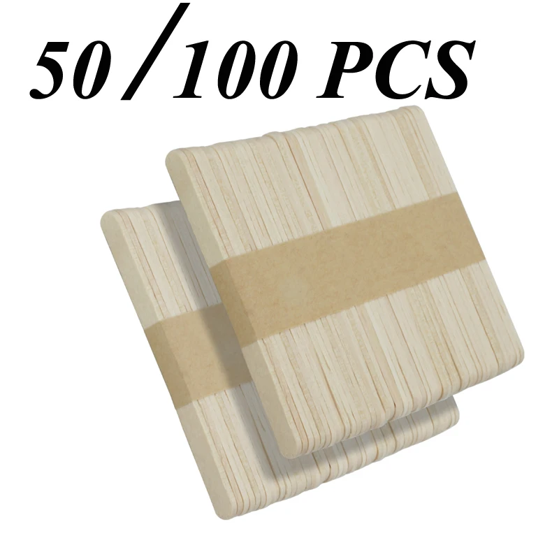 House Home 50/100pcs Ice A Popsicle Sticks Natural Wooden Sticks Ice A Spoon Han - $25.00