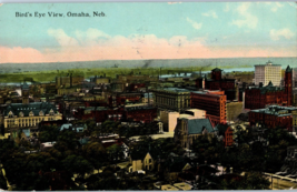 Birds Eye View Omaha Nebraska Postcard Posted 1913 - £5.22 GBP