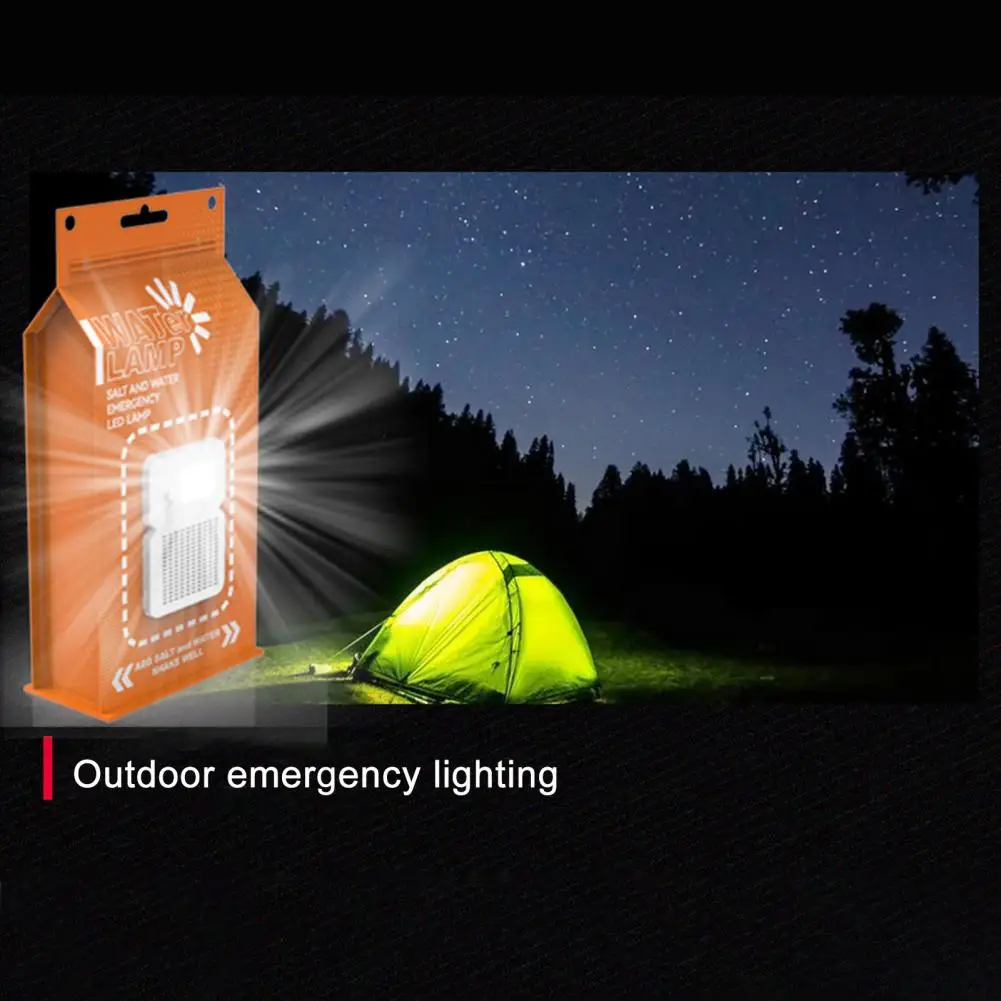 Emergency Salt Water Lamp Portable Led Camping Lamp High Brightness No Battery - £15.15 GBP